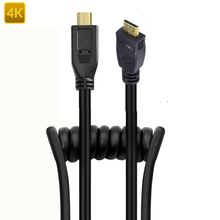 Cabo Espiral Mini-HDMI x Micro-HDMI 2.0 4K HD de 25cm