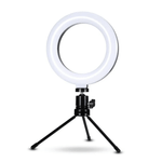 Iluminador-Led-Circular-6--Bi-Color-Video-Ring-Light-16cm-USB-com-Mini-Tripe-de-Mesa