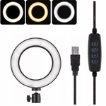 Iluminador-Led-Circular-6--Bi-Color-Video-Ring-Light-16cm-USB-com-Mini-Tripe-de-Mesa