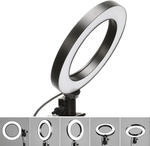 Iluminador-Led-Circular-6--Bi-Color-Video-Ring-Light-16cm-USB-com-Mini-Tripe-de-Mesa