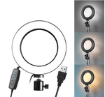 Iluminador-Led-Circular-6--Bi-Color-Video-Ring-Light-16cm-USB-com-Mini-Tripe-de-Mesa