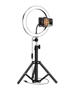 Iluminador-Led-Circular-10--Ring-Light-Live-26cm-USB-com-Tripe-e-Suporte-de-Celular