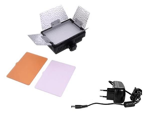 Iluminador-Led-CN-140-Video-Light-DV-com-Bateria-Interna-para-Cameras-e-Filmadoras