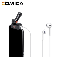 Microfone Shotgun para SmartPhones IOS Comica CVM-VS09 MI Cardióide Conector Lightning