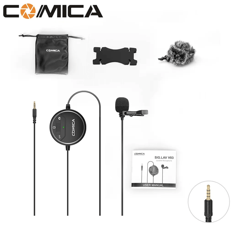 Microfone-Lapela-Comica-Sig.Lav-V03-Omnidirectional-para-Cameras-e-SmartPhones