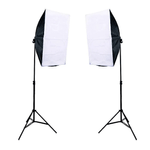 Kit Iluminação para Estúdio e Newborn com Softbox e Tripés de Iluminação (Sem Lâmpada)