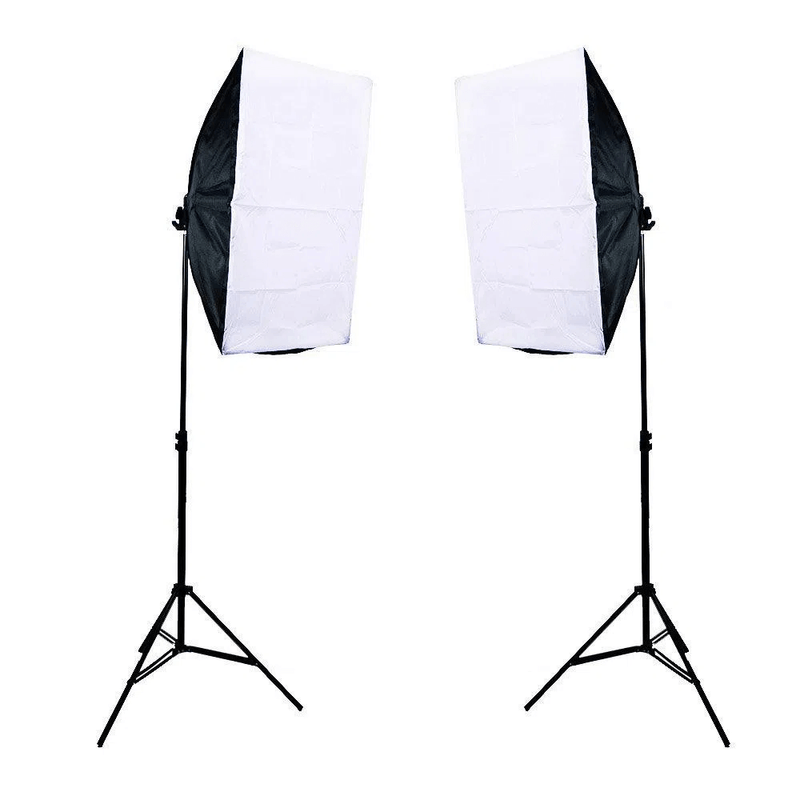 Kit Iluminação para Estúdio e Newborn com Softbox e Tripés de Iluminação (Sem Lâmpada)