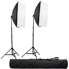 Kit Iluminação para Estúdio e Newborn 3 com Softbox e Tripés de Iluminação (Sem Lâmpada)