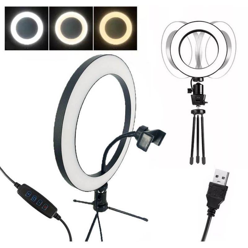 Kit-2x-Iluminadores-Led-Ring-Light-de-10----Ring-Light-6--com-Mini-Tripe-e-Suporte-de-Celular