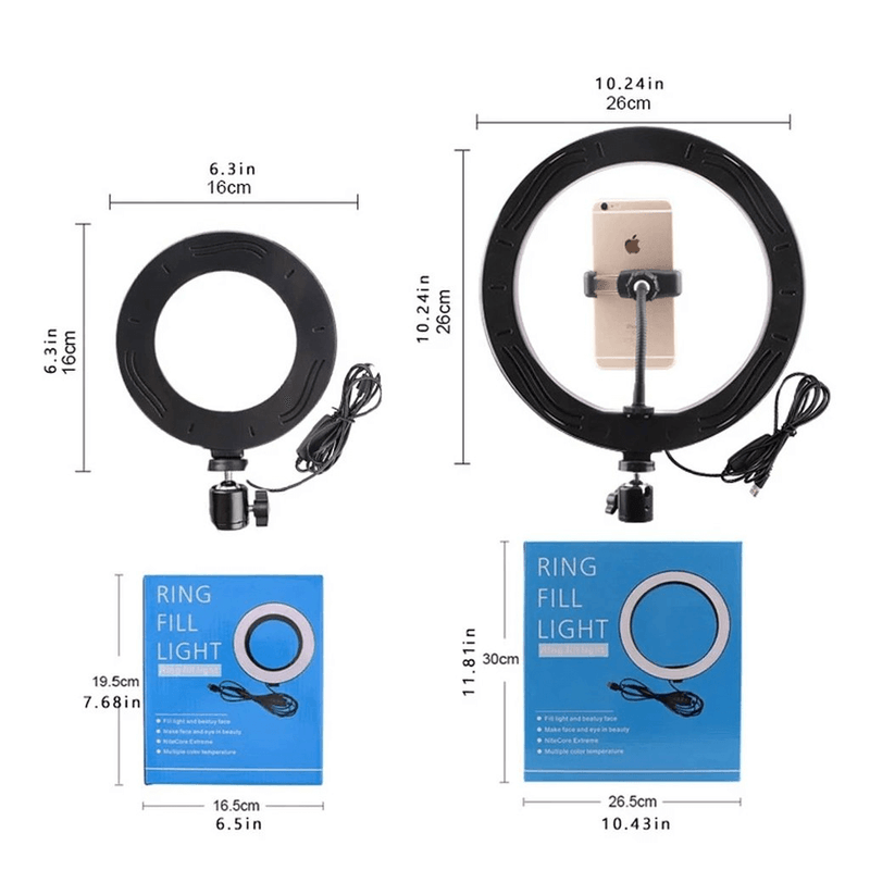 Kit-2x-Iluminadores-Led-Ring-Light-de-10----Ring-Light-6--com-Mini-Tripe-e-Suporte-de-Celular