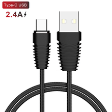 Cabo USB x USB-C (Tipo-C) Carregamento Rápido 2.4A de 1m - Preto