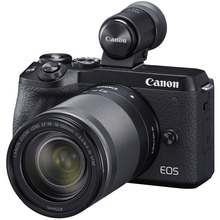 Câmera Canon EOS M6 MarkII Mirrorless 4K com Lente 18-150mm e Visor EVF-DC2 (Preta)