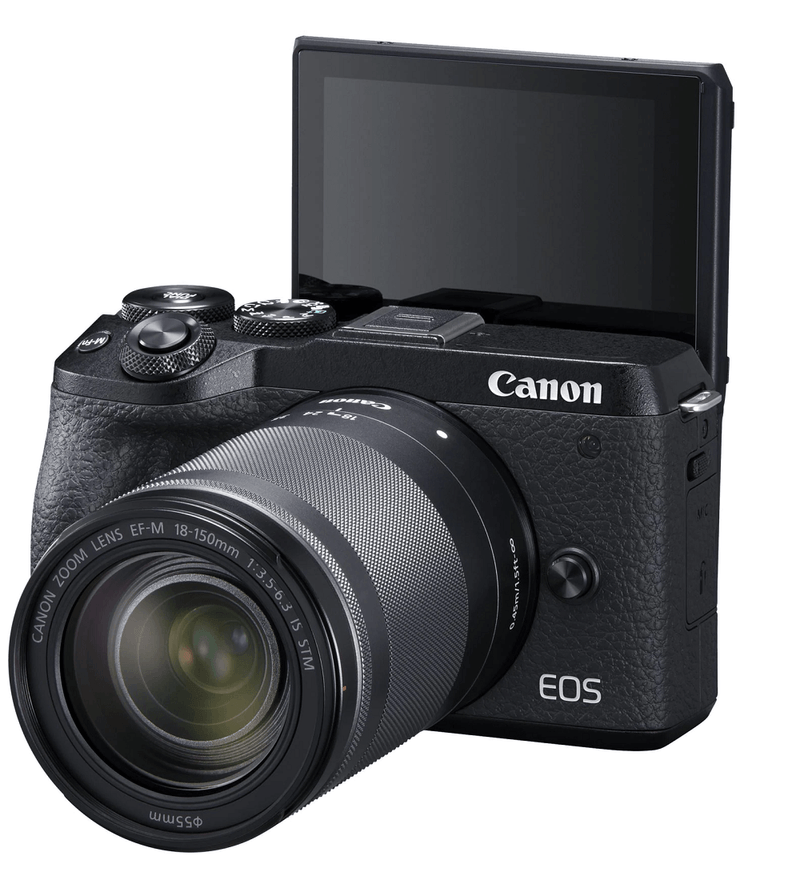 Camera-Canon-EOS-M6-MarkII-Mirrorless-4K-com-Lente-18-150mm-e-Visor-EVF-DC2--Preta-