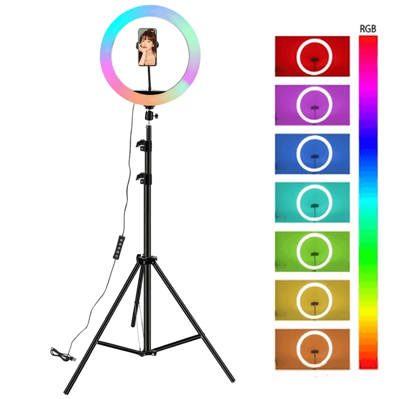 Iluminador-Led-Circular-10--MJ26-RGB-25W-Soft-Ring-Light-Live-26cm-USB-com-Tripe-e-Suporte-SmartPhone