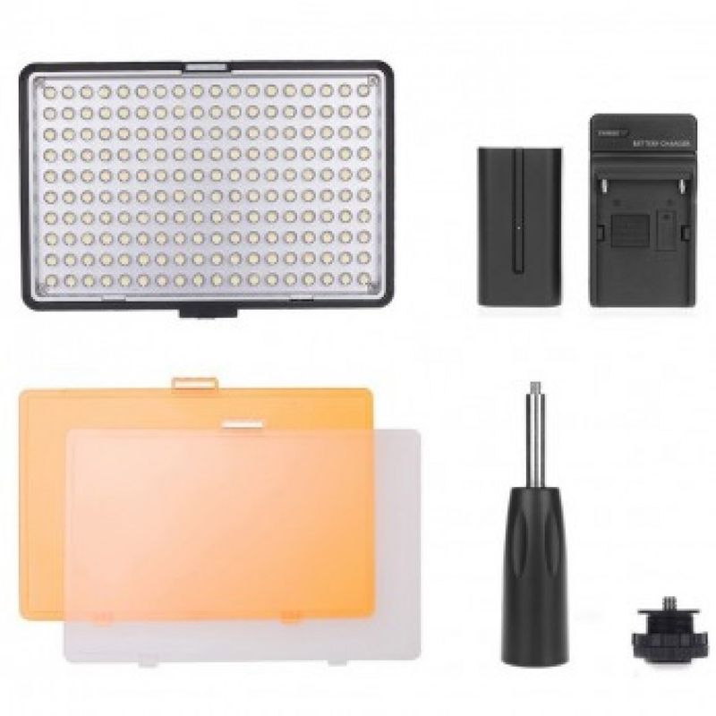 Iluminador-Painel-Led-TL-160-Slim-Video-Light-com-Bateria-e-Carregador