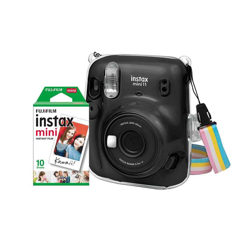 Kit-Camera-Instantanea-FujiFilm-Instax-Mini-11-Grafite---Bolsa-Crystal---10-Filmes-Instantaneo