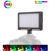 Iluminador Led RGB LED-72R Full Color Vídeo Light Compacto 2200K-25000K com Bateria Interna