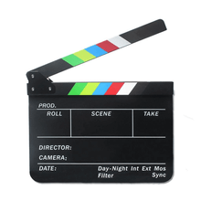 Claquete Diretor Clapper Board 1.8 Acrílico com Varas Coloridas (Preta)