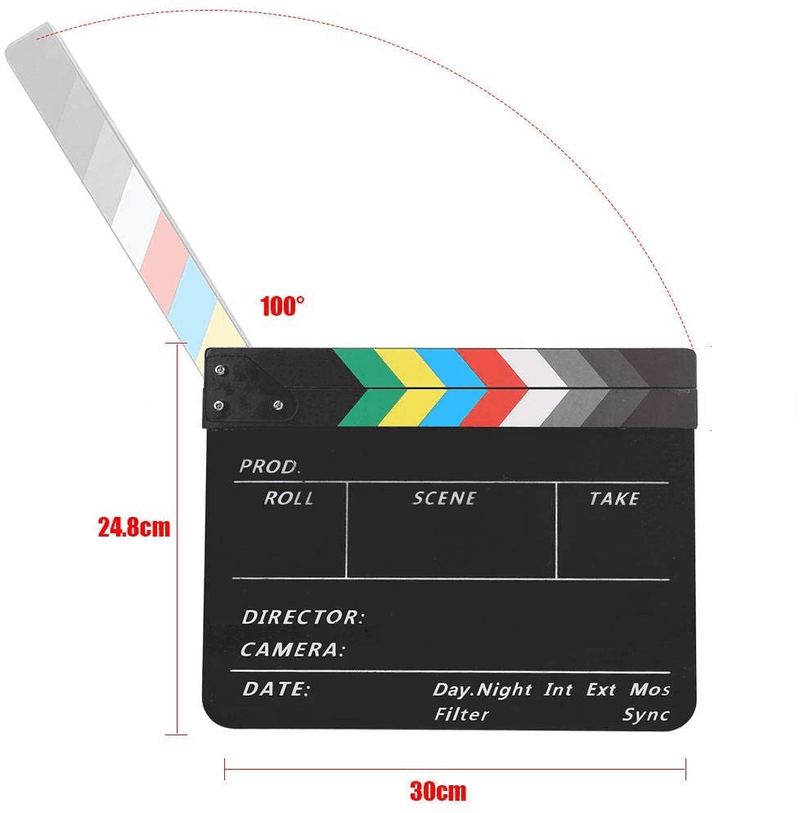 Claquete-Diretor-Clapper-Board-2.5-Acrilico-com-Varas-Coloridas--Preta-