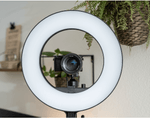 Iluminador-Led-Circular-Godox-LR180-14--Ring-Light-27w-com-Fonte-e-Suporte-de-Celular