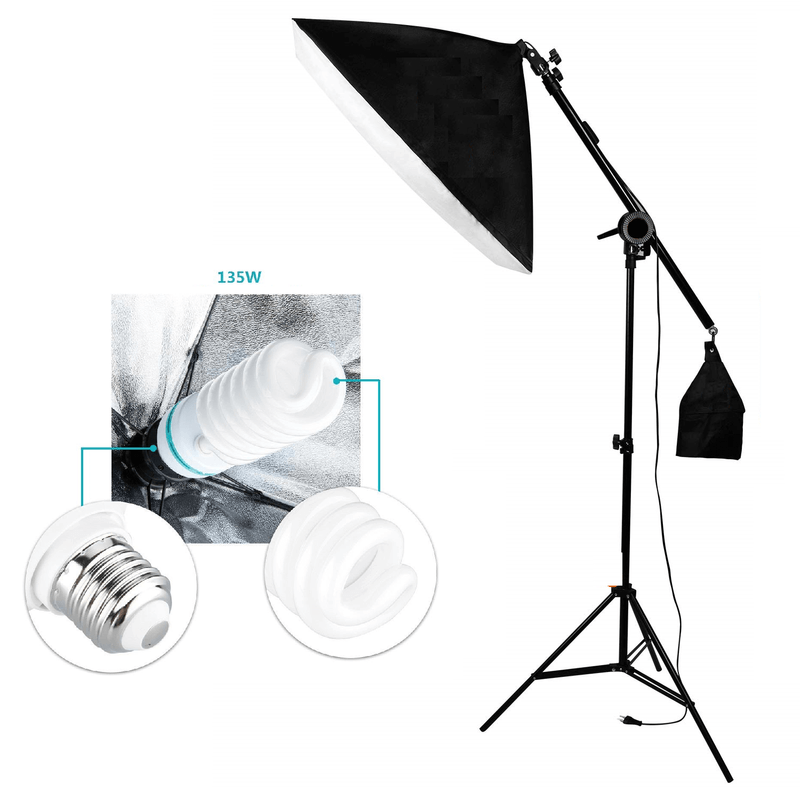 Kit-Iluminacao-Estudio-Softbox-50x60cm-8x-Lampadas-55w-e-1x135w-Girafa-e-Tripes-de-Iluminacao--110V-