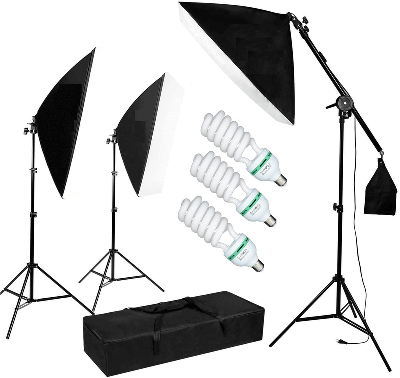 Kit-Iluminacao-Estudio-Softbox-50x60cm-3x-Lampadas-135w-Girafa-e-Tripes-de-Iluminacao--110V-