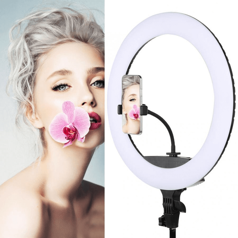 Iluminador-Circular-Led-Ring-Light-18----46cm-65W-USB-com-Fonte-Suporte-SmartPhone-e-Bolsa