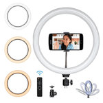 Iluminador-Circular-Led-320A-Ring-Light-12----35cm-30w-com-Controle-Remoto-Suporte-SmartPhone-e-Fonte-Bivolt