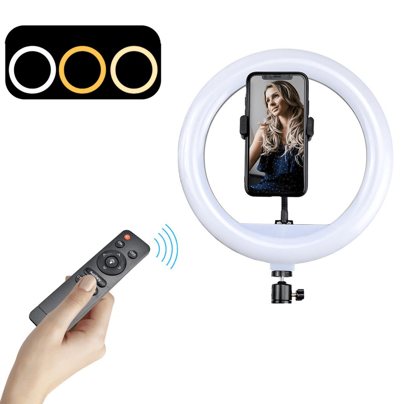 Iluminador-Circular-Led-320A-Ring-Light-12----35cm-30w-com-Controle-Remoto-Suporte-SmartPhone-e-Fonte-Bivolt