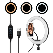 Iluminador Circular Led 320B Ring Light 12" / 30cm 20w Plug USB e Suporte SmartPhone (Bivolt)