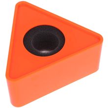 Canopla Flag de Microfones Triangular para Entrevista com Espuma (Laranja)