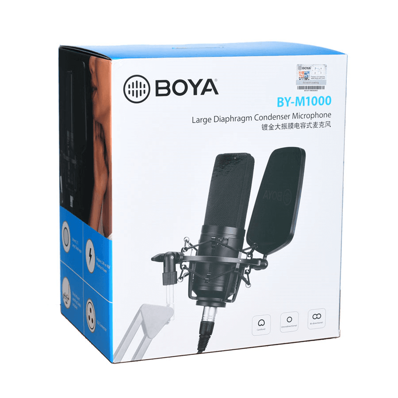 Microfone-Condensador-de-Estudio-Boya-BY-M1000-XLR-Multipadrao-de-Diafragma-Grande