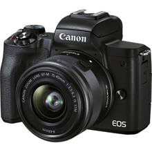 Câmera Canon EOS M50 Mark II Mirrorless 4K com Lente 15-45mm STM (Preta)