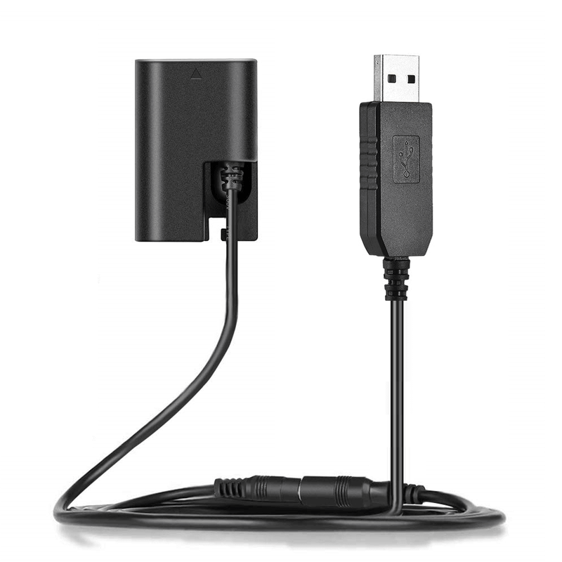 Adaptador-Dummy-de-Bateria-LP-E6N-Canon-com-Cabo-USB-Inteligente-para-Power-Bank--Bivolt-