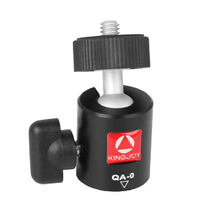 Mini Cabeça Esférica Ball Head Kingjoy QA-0 360° Universal com Roscas 1/4" e 3/8"