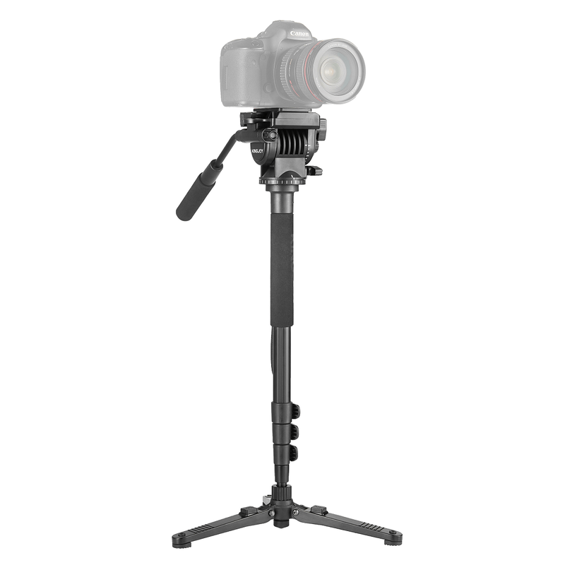 Monope-para-Video-Kingjoy-MP1008F-com-Cabeca-Semi-Hidraulica-Fluida-para-5Kg