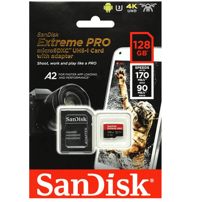 Cartao-Micro-SDXC-128GB-Sandisk-com-Adaptador-Classe-10-de-170Mb-s