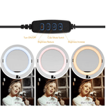 Iluminador-Led-Circular-AFI-R11-Ring-Light-28cm-Live-USB-com-Suporte-de-Celular