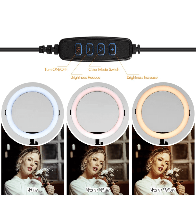 Iluminador-Led-Circular-AFI-R11-Ring-Light-28cm-Live-USB-com-Suporte-de-Celular