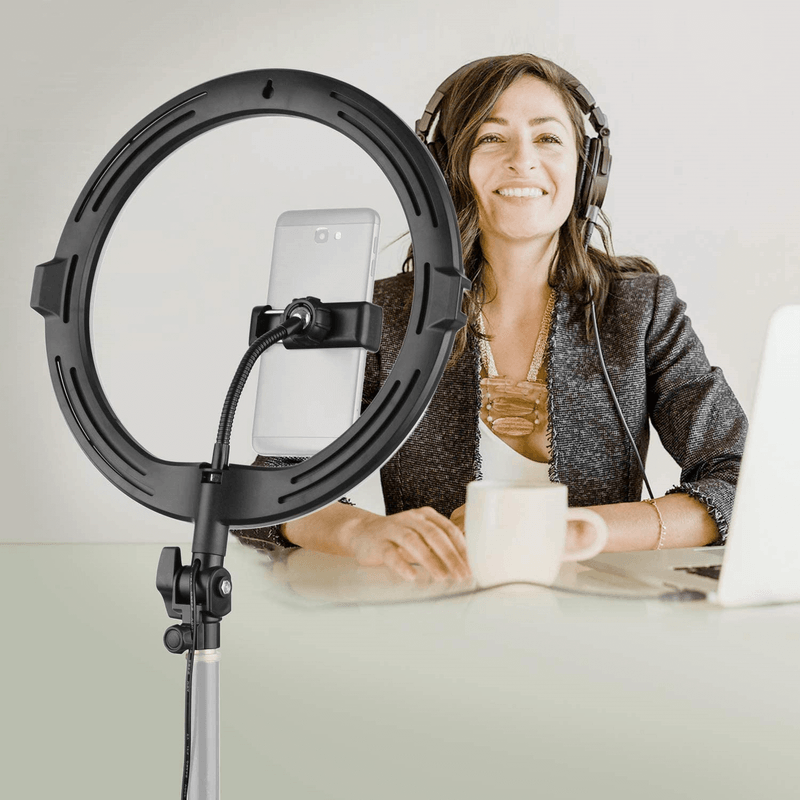 Iluminador-Led-Circular-AFI-R11-Ring-Light-28cm-Live-USB-com-Suporte-de-Celular