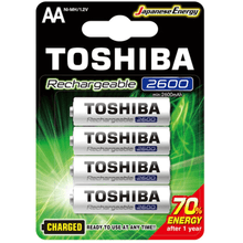 Pilha Recarregável Toshiba AA 4x Unidades 2600mAh Japanese Energy