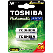 Pilha Recarregável Toshiba AA 2x Unidades 2600mAh Japanese Energy