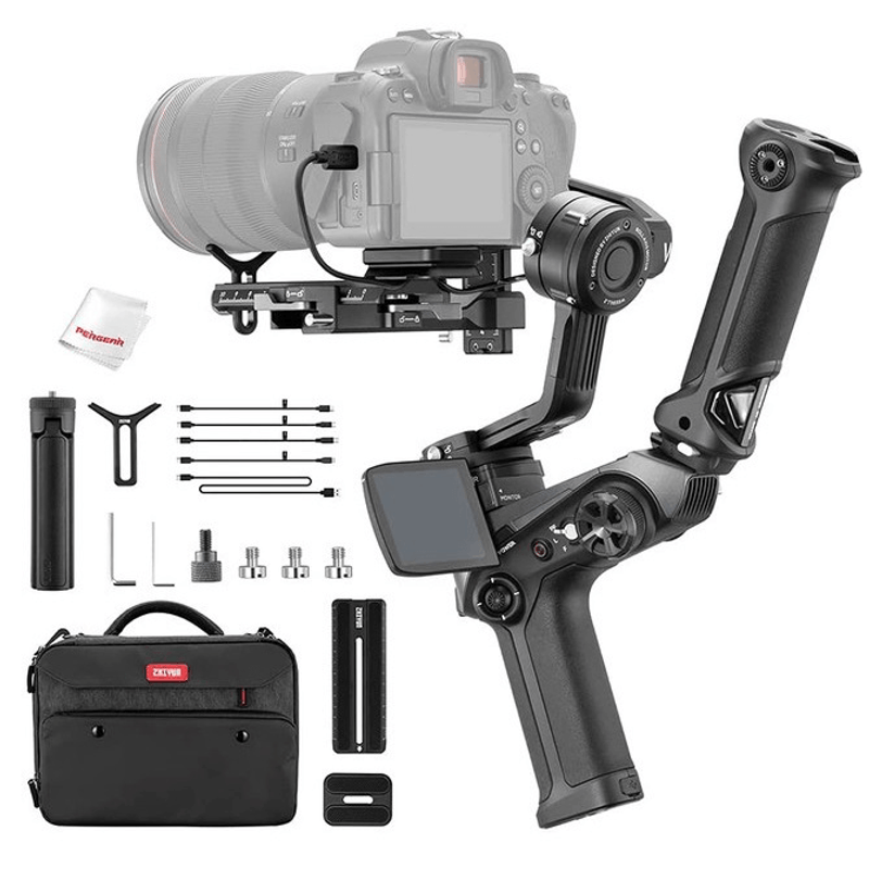 Estabilizador-Gimbal-Zhiyun-Weebill-2-Combo-com-Punho-de-Suporte-e-Bolsa-de-Tecido