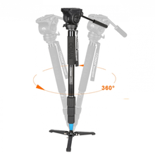 Monopé Profissional Coman DX-428AQ5 Pé de Galinha e Cabeça Semi-Hidráulica até 8Kg