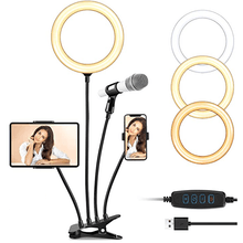 Iluminador Ring Light 8" LED USB 4 em 1 Professional Live Stream