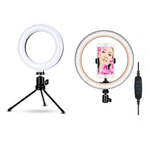 Kit-de-Iluminacao-LED-Ring-Light-10----Ring-Light-6--com-Mini-Tripe-e-Suporte-de-Celular