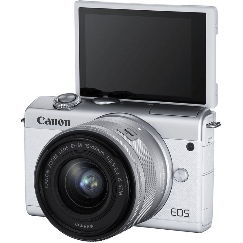 Camera-Canon-EOS-M200-Mirrorless-4K-com-Lente-15-45mm--Branca-