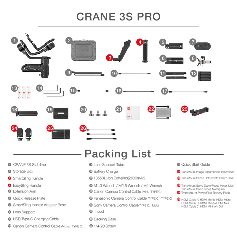 Estabilizador-Gimbal-Zhiyun-Crane-3S-Pro-Handheld---Crane3S-Profissional