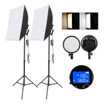 Kit-de-Iluminacao-LED-Soleste-YD601-Studio-Light-Bi-Color-48W-Softbox-50x70cm---Tripe-2m--Bivolt-