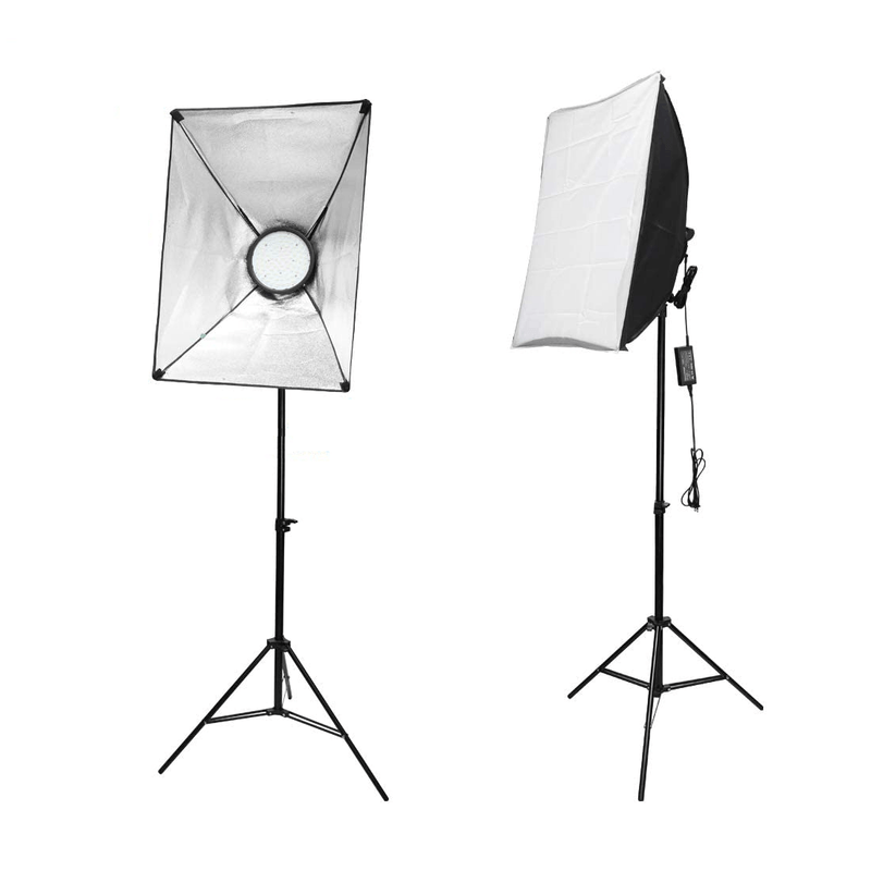 Kit-de-Iluminacao-LED-Soleste-YD601-Studio-Light-Bi-Color-48W-Softbox-50x70cm---Tripe-2m--Bivolt-